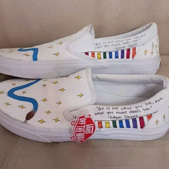 Vans Edgar Degas Print Slip-On Shoes Adult Unisex Size 9 Men\'s 10.5 Women\'s New